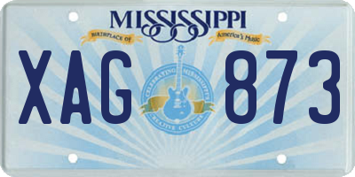 MS license plate XAG873