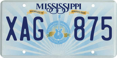 MS license plate XAG875
