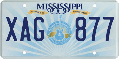 MS license plate XAG877