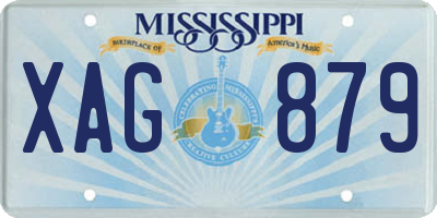 MS license plate XAG879
