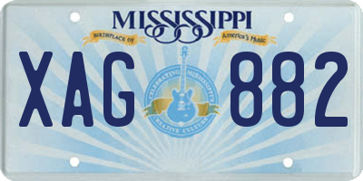 MS license plate XAG882