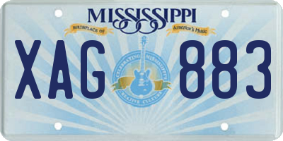 MS license plate XAG883