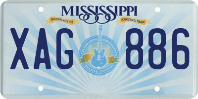 MS license plate XAG886