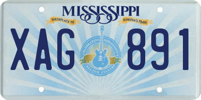 MS license plate XAG891