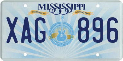 MS license plate XAG896