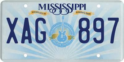 MS license plate XAG897