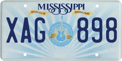 MS license plate XAG898