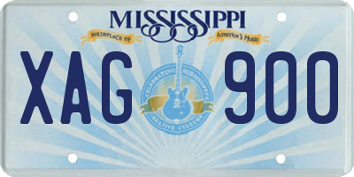 MS license plate XAG900
