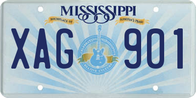 MS license plate XAG901