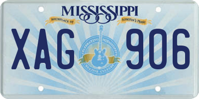 MS license plate XAG906
