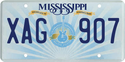MS license plate XAG907