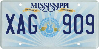 MS license plate XAG909