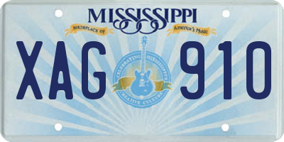 MS license plate XAG910