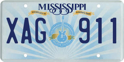 MS license plate XAG911