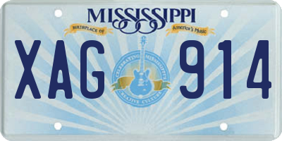 MS license plate XAG914
