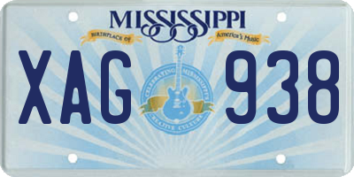 MS license plate XAG938