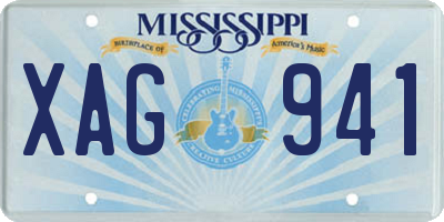 MS license plate XAG941
