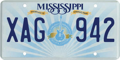 MS license plate XAG942