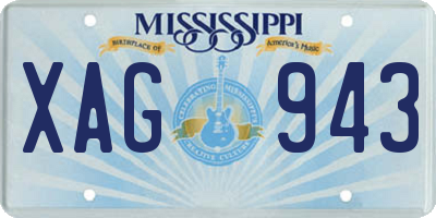 MS license plate XAG943
