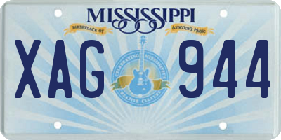 MS license plate XAG944