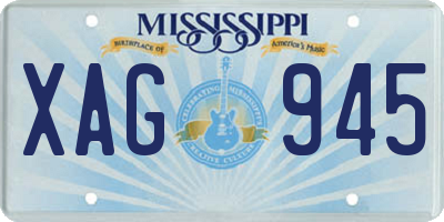 MS license plate XAG945