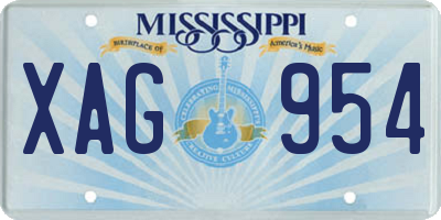 MS license plate XAG954
