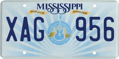 MS license plate XAG956