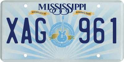 MS license plate XAG961
