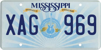 MS license plate XAG969