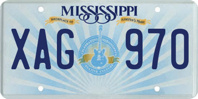 MS license plate XAG970