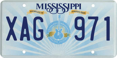 MS license plate XAG971