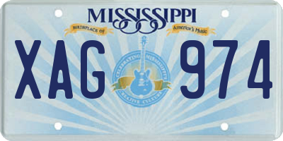 MS license plate XAG974
