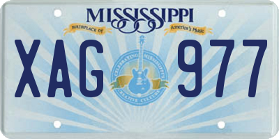 MS license plate XAG977