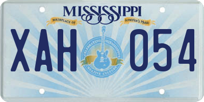 MS license plate XAH054