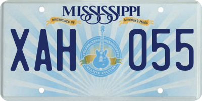 MS license plate XAH055