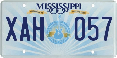 MS license plate XAH057