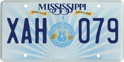 MS license plate XAH079