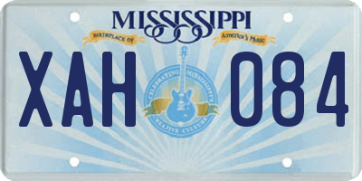 MS license plate XAH084