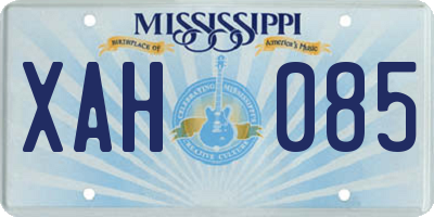 MS license plate XAH085