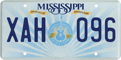 MS license plate XAH096
