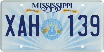 MS license plate XAH139