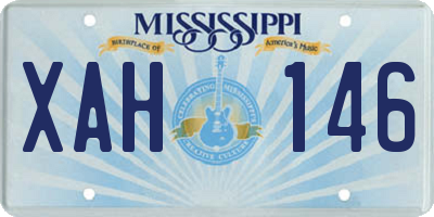 MS license plate XAH146