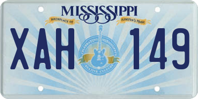 MS license plate XAH149