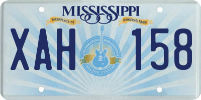 MS license plate XAH158