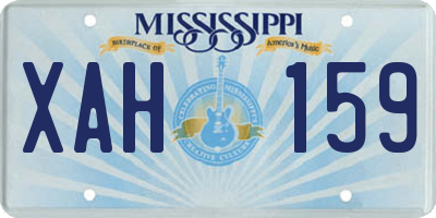 MS license plate XAH159