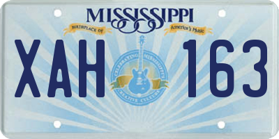 MS license plate XAH163
