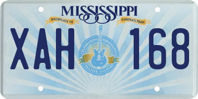 MS license plate XAH168