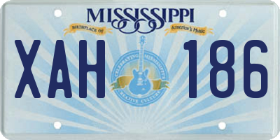 MS license plate XAH186