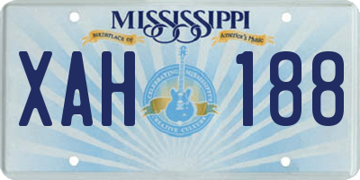 MS license plate XAH188