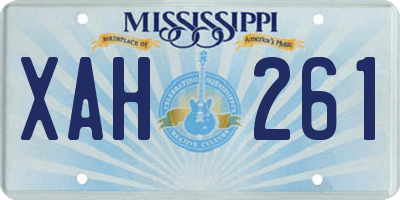MS license plate XAH261